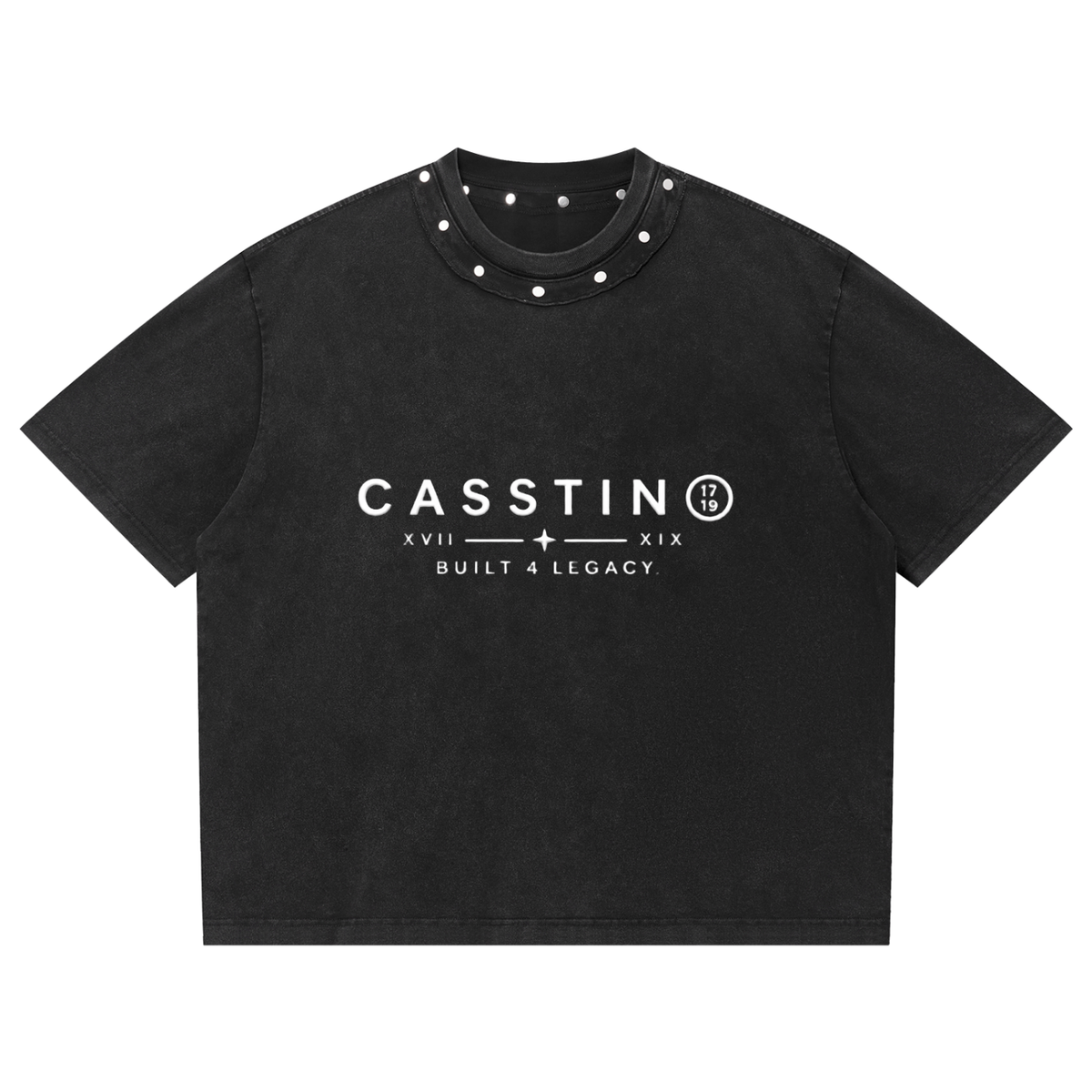 CASSTINO Washed Boxy Studded T-Shirt