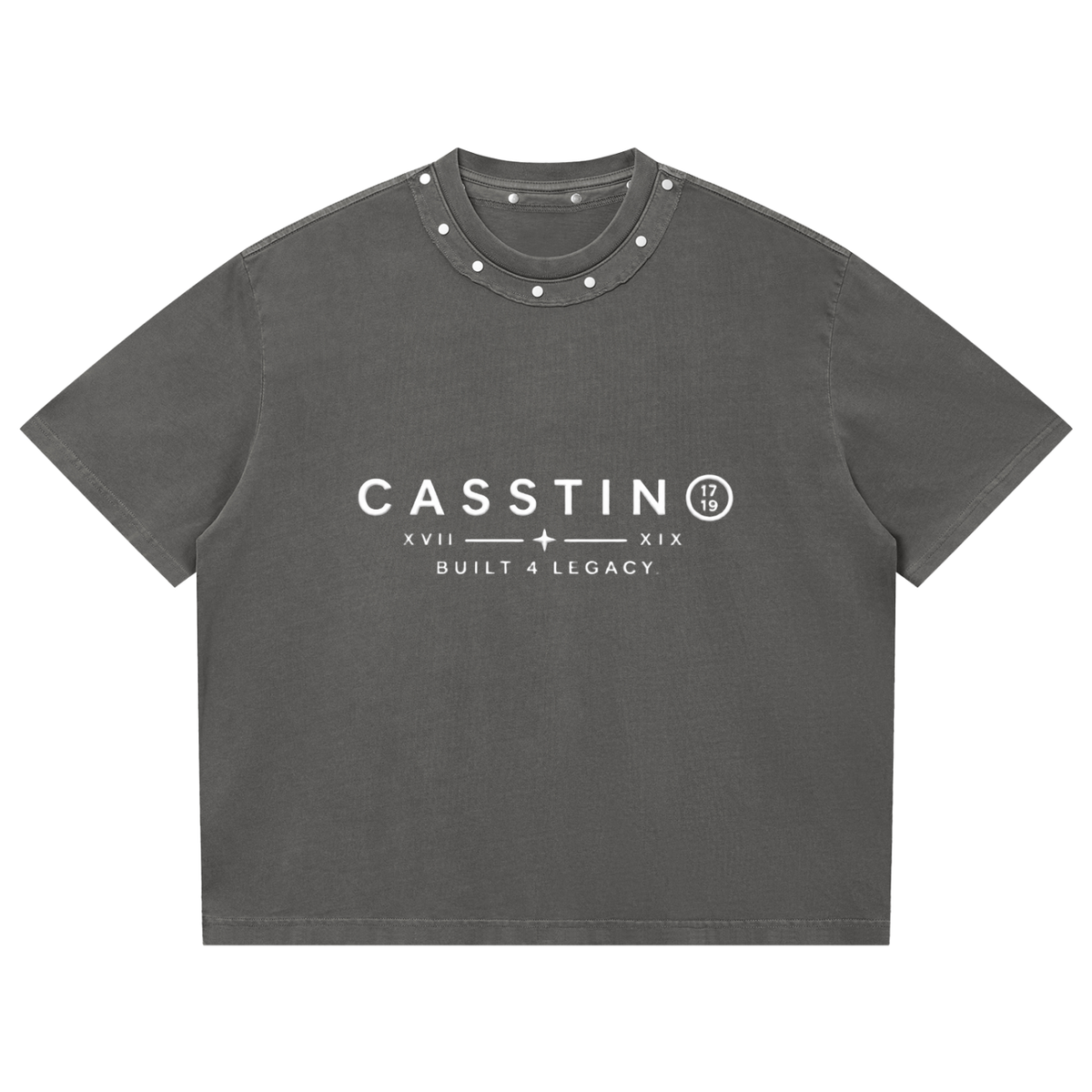 CASSTINO Washed Boxy Studded T-Shirt