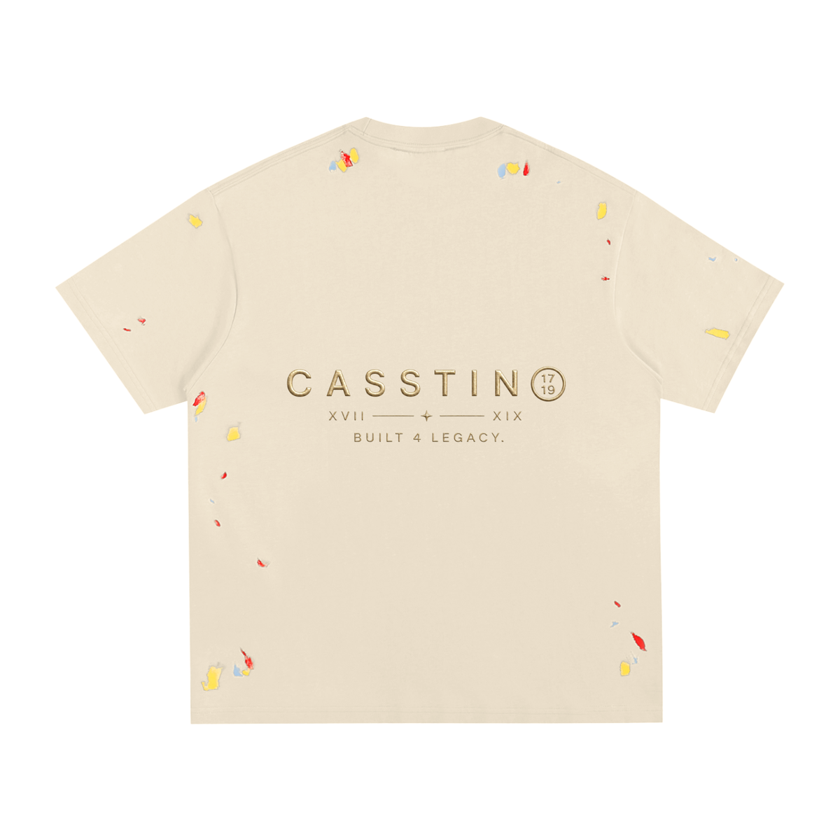 CASSTINO Mens Paint Splatter T-Shirt