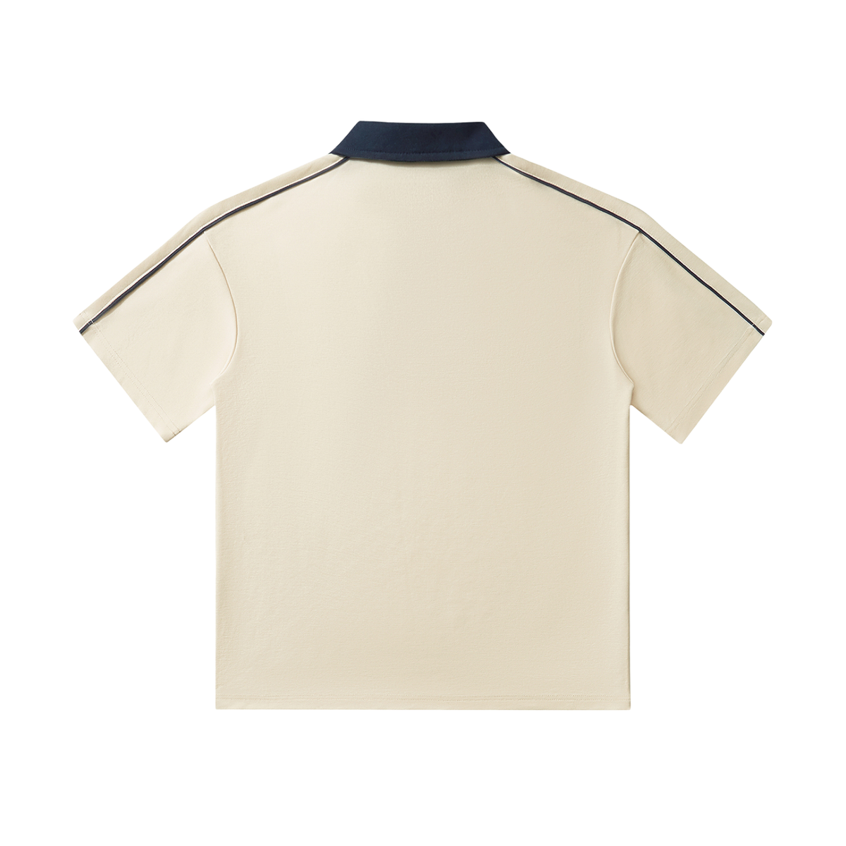 CASSTINO Mens Contrast Collar Short-Sleeve Polo Shirt