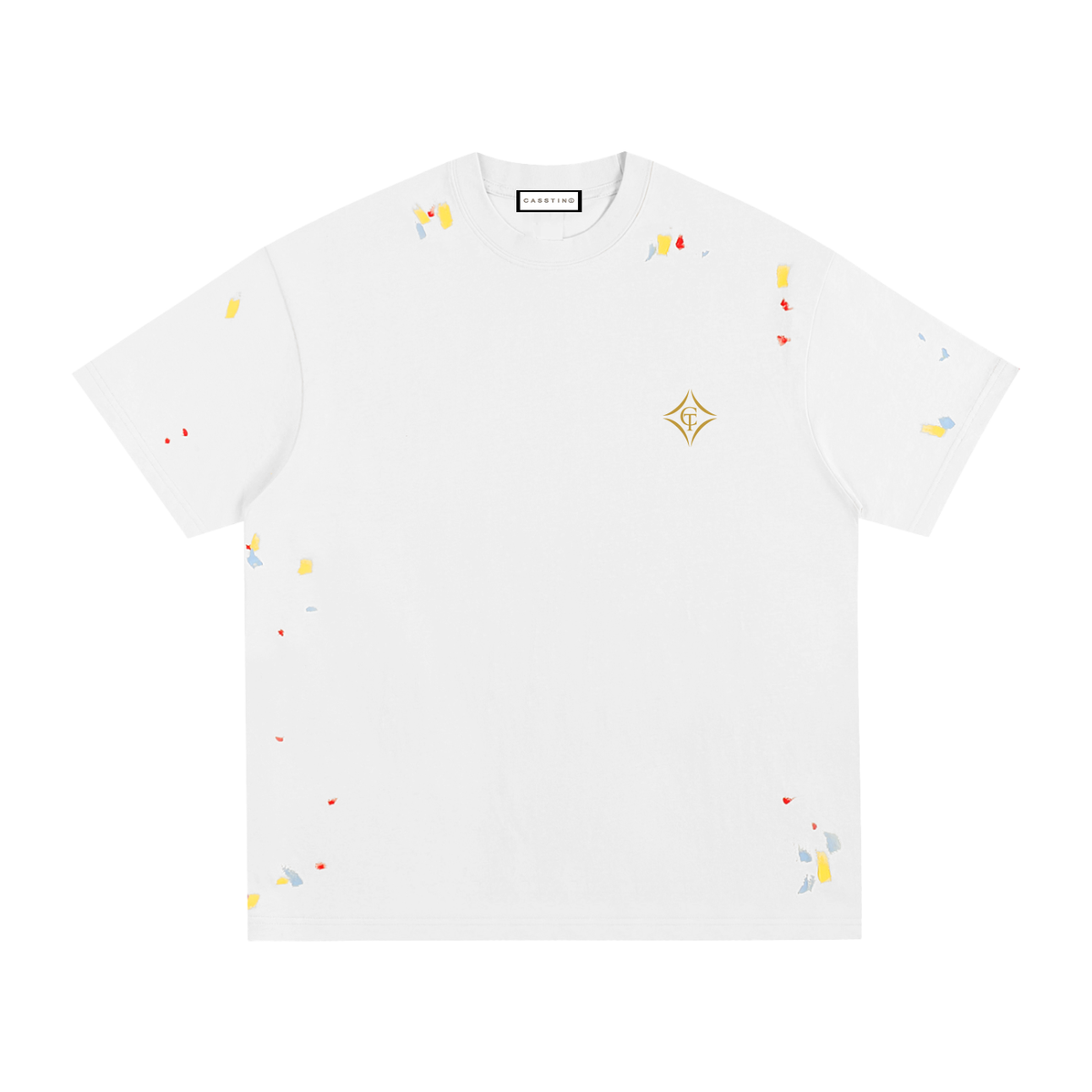 CASSTINO Mens Paint Splatter T-Shirt