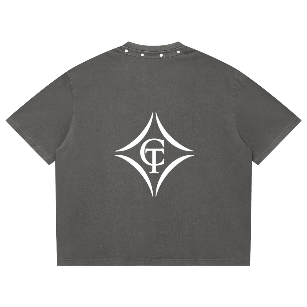 CASSTINO Washed Boxy Studded T-Shirt