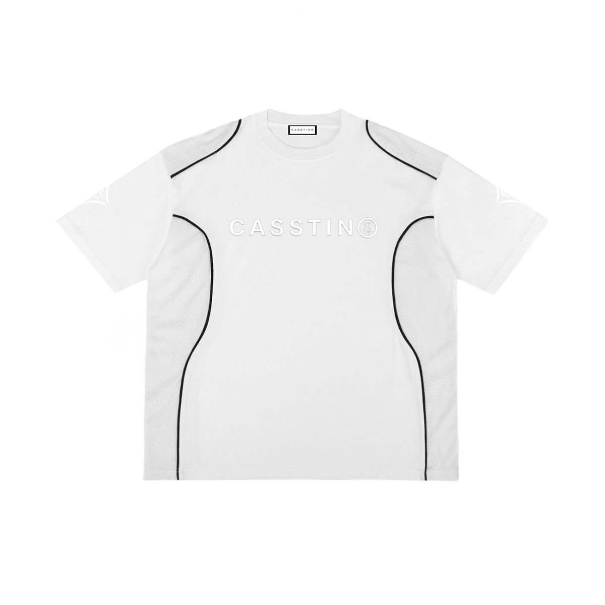 CASSTINO Mens Contrast Piped Panel T-Shirt