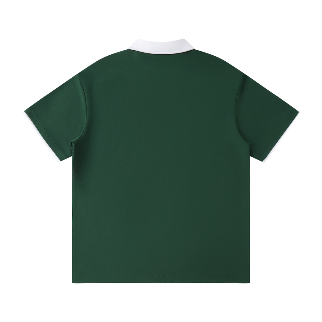 CASSTINO Mens Contrast Collar Raglan Polo Shirt