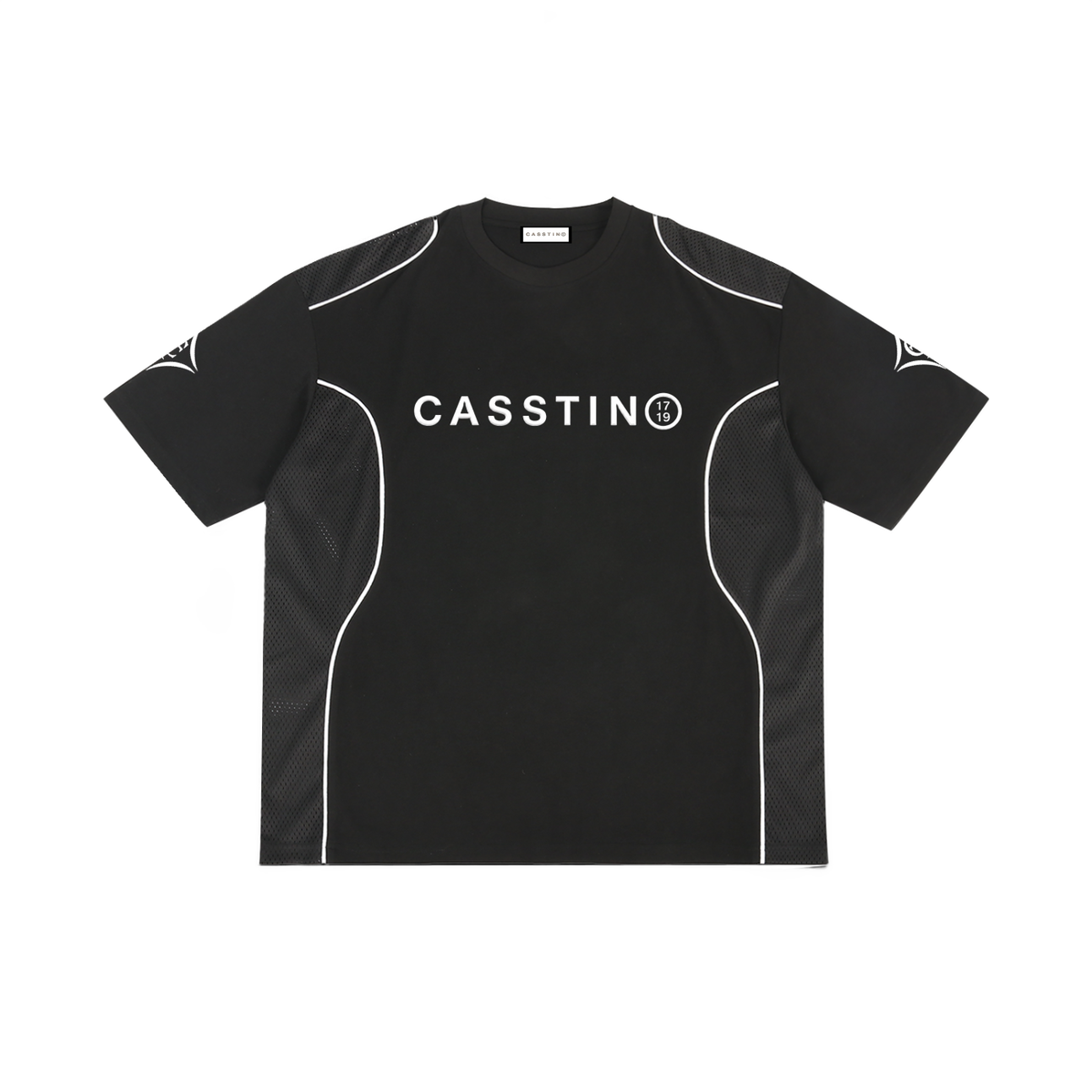 CASSTINO Mens Contrast Piped Panel T-Shirt