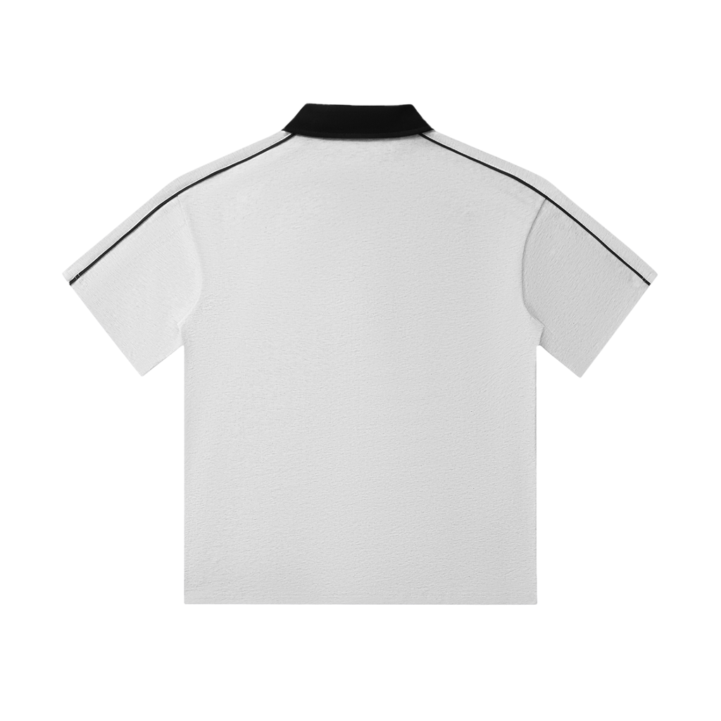 CASSTINO Mens Contrast Collar Short-Sleeve Polo Shirt