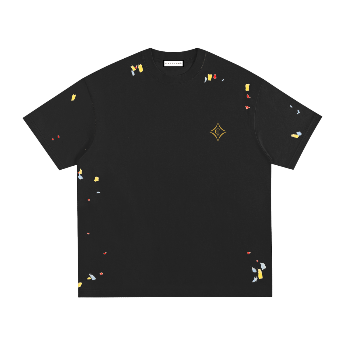CASSTINO Mens Paint Splatter T-Shirt