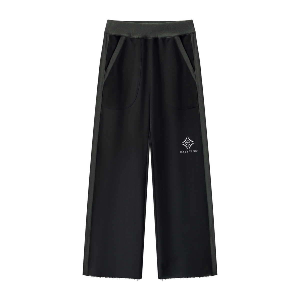CASSTINO Women's Color Block Raw Hem Sweatpants
